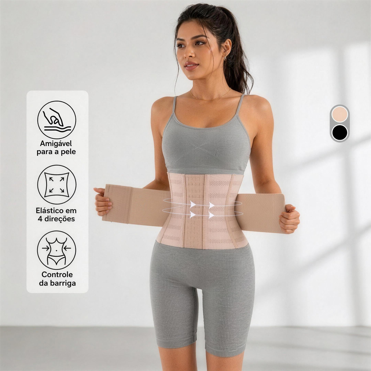 Cinta Modeladora CurveFit™ Alta Compressão Afina Cintura