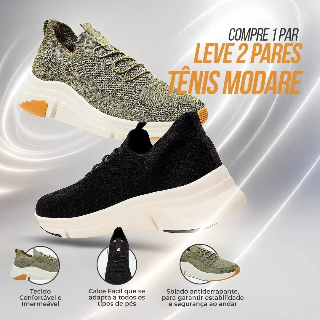 Kit 2 Tênis Ortopédicos Femininos Modare