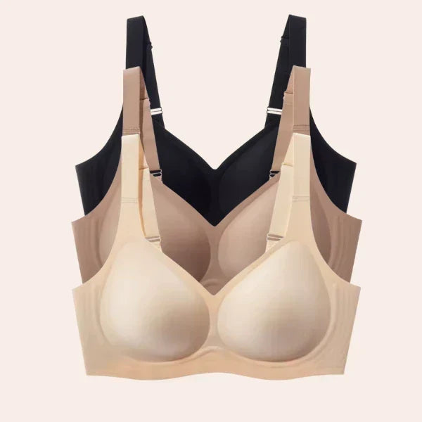 Kit 3 Sutiãs Luna Comfort™ - Efeito Invisível e Zero Marcas